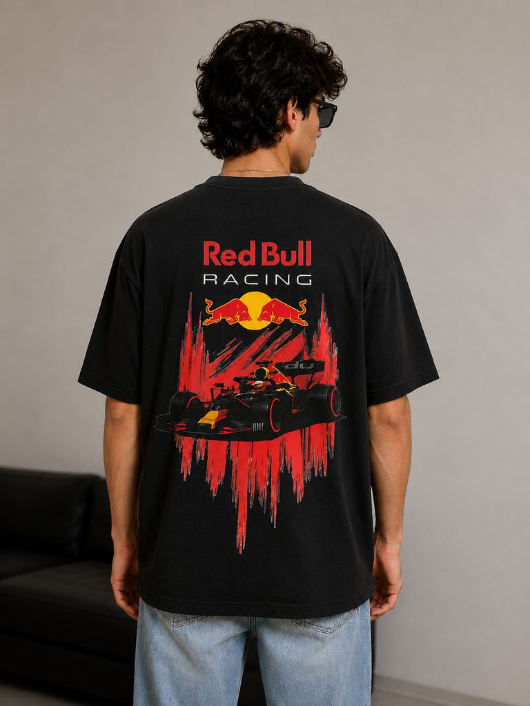 [Red-Black-Small] Red Bull Oversize Tshirt (Small)