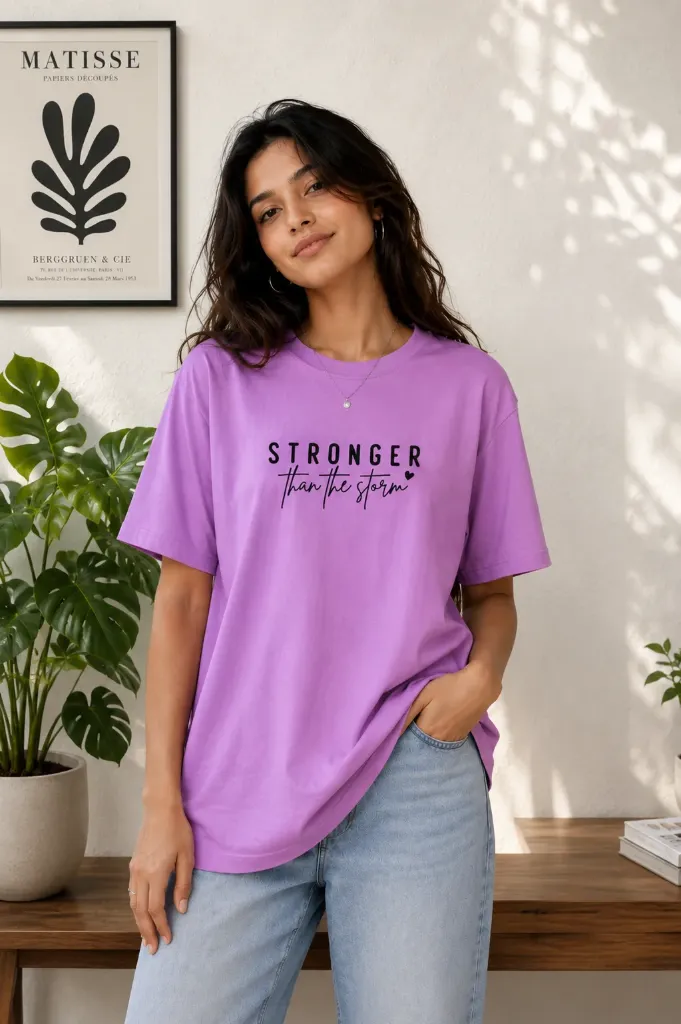 [Storm-Lavender-Small] Storm Oversize Tshirt (Lavender, Small)
