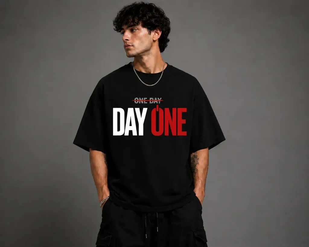 [OD_B_S] One Day Oversize Tshirt (Black, Small)