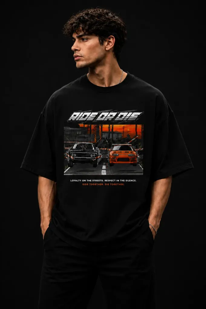 [Fast-Black-Small] Fast and Furious Oversize Tshirt (Black, Small)