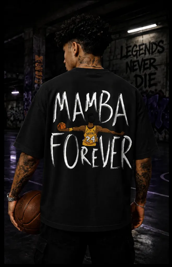 [Mamba-Black-Small] Mamba Forever - Kobe Oversize tshirt (Black, Small)